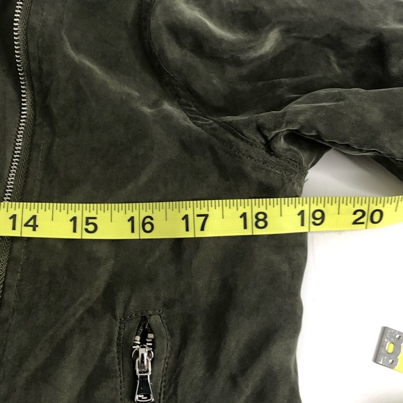 BlankNYC Double Zipper Green Moto Jacket S - Picture 6 of 8